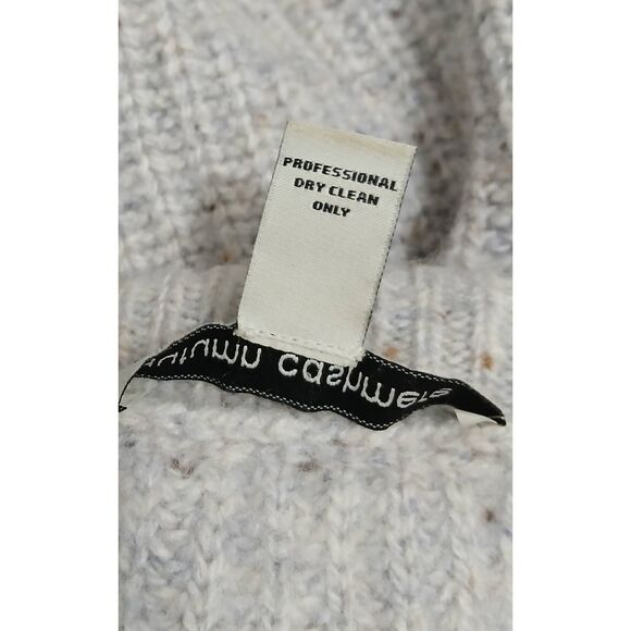 Autumn cashmere womens large thick and soft 100% cashmere sweater turtleneck - Picture 7 of 7